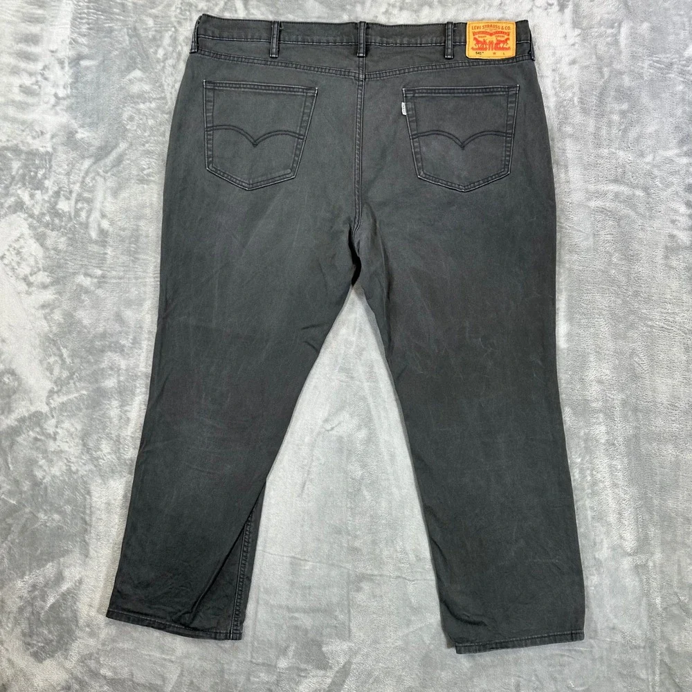 Levi's 541 Athletic Taper Jeans Men's Size 44x30 Charcoal Gray Stretch Denim
